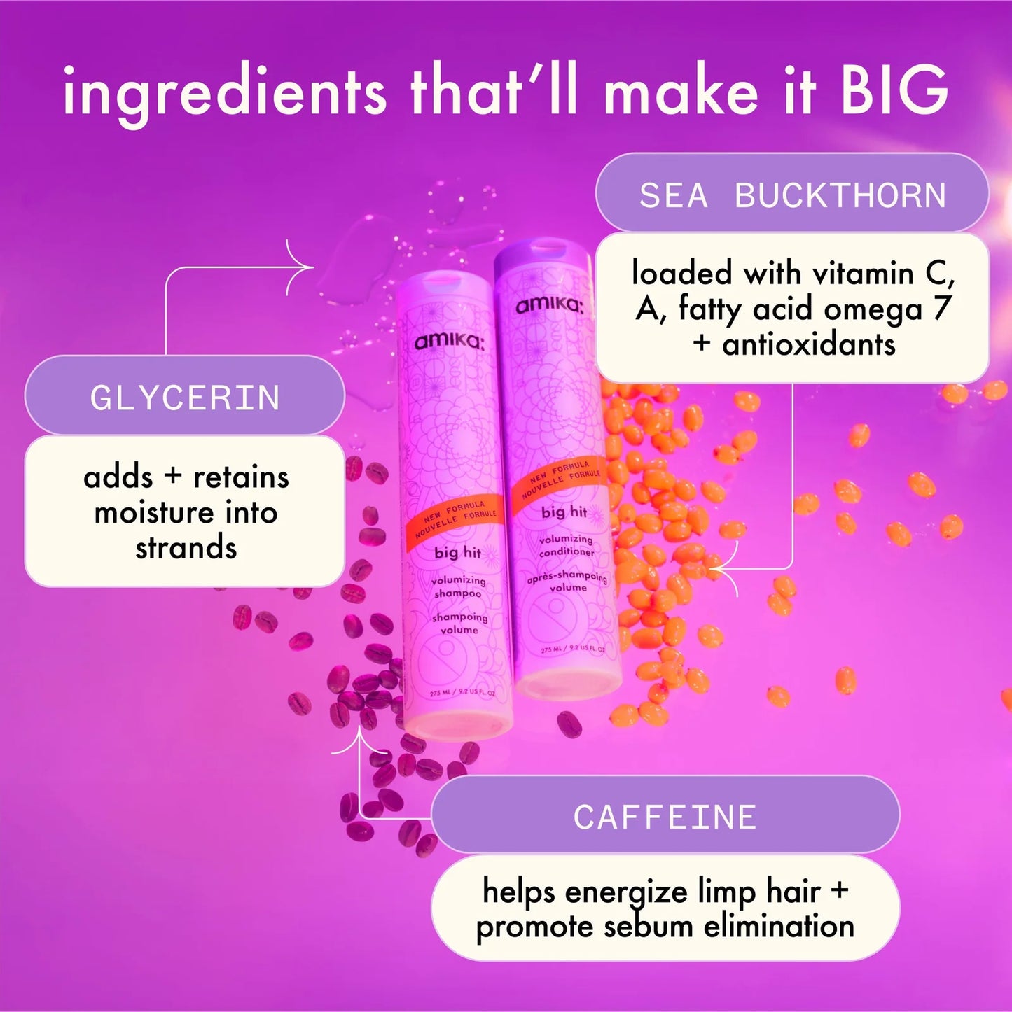 Amika Big Hit Volumizing Shampoo ingredients