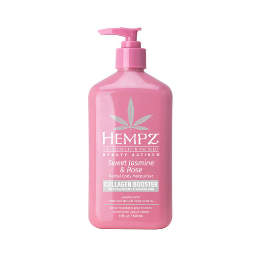 Hempz Beauty Actives Sweet Jasmine & Rose Herbal Body Moisturizer with Collagen Booster
