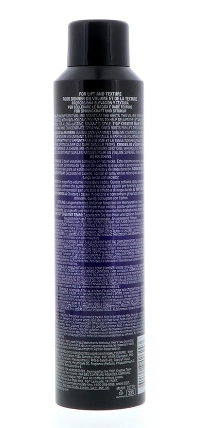 TIGI Bed Head Catwalk Your Highness Root Boost Spray for Lift and Texture label