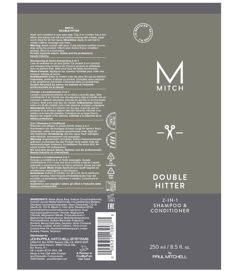 Paul Mitchell Double Hitter 2-in-1 Shampoo & Conditioner