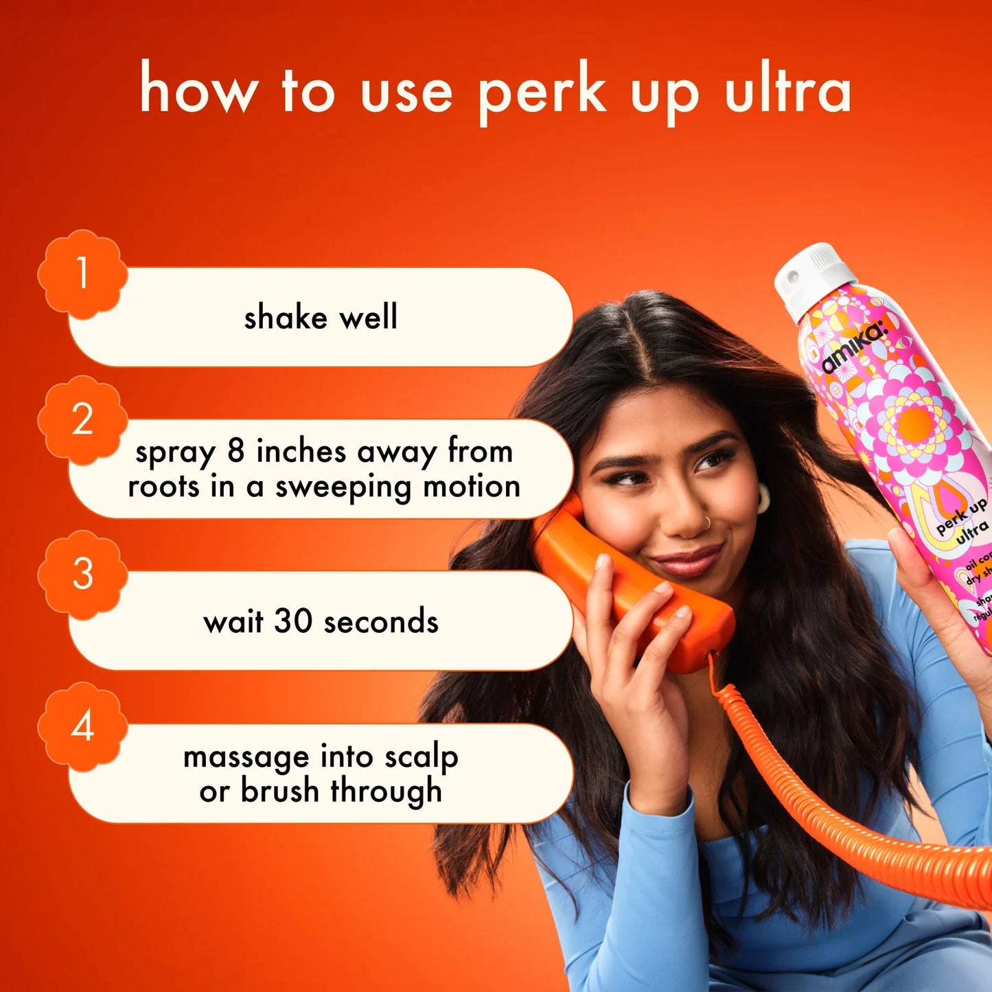 Amika Perk Up Ultra Oil Control Dry Shampoo Salon Blissful steps