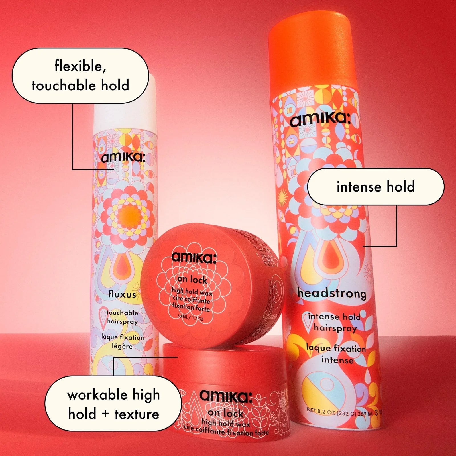 Amika On Lock High Hold Wax line up