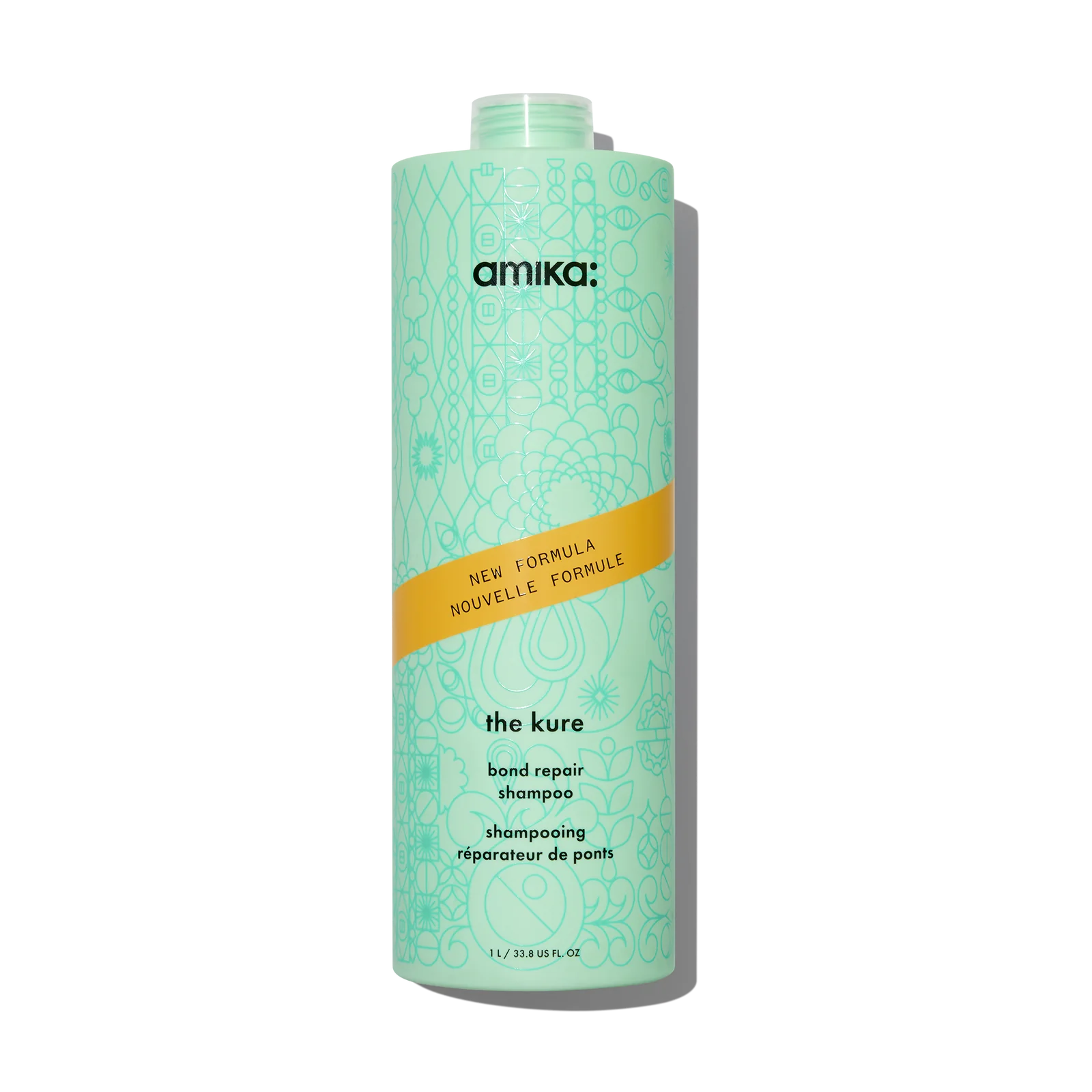 Amika The Kure Bond Repair Shampoo For Damaged Hair liter