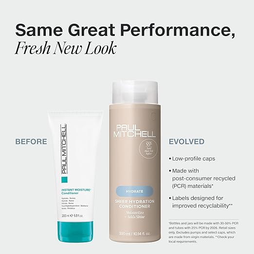 Paul Mitchell Sheer Hydration Conditioner, Moistures + Adds Shine, For Dry Hair,