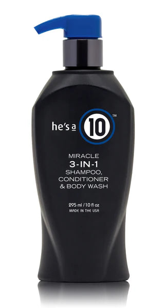 Salon Blissful - It's A 10 He's a 10 Mens 3-in-1 Daily Shampoo, Conditioner & Body Wash oz