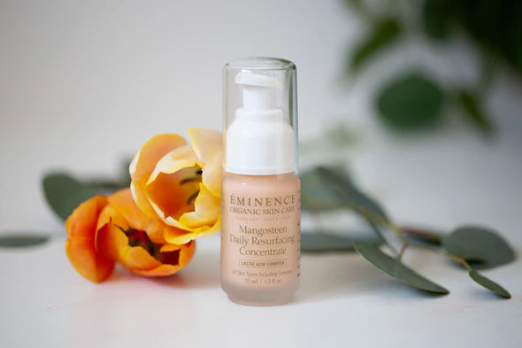 Mangosteen Daily Resurfacing Concentrate with flowers