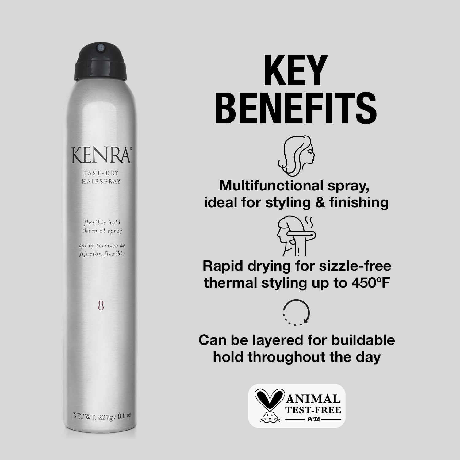 Salon Blissful Kenra Fast-Dry Hairspray benefits