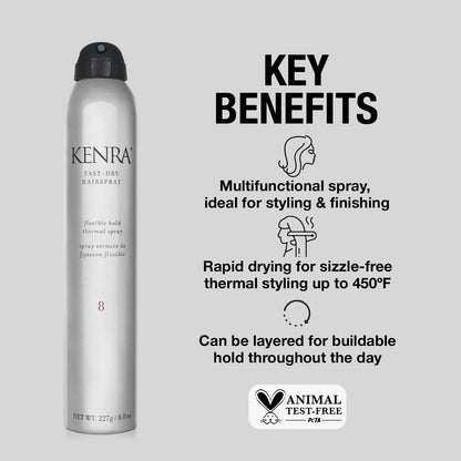 Salon Blissful Kenra Fast-Dry Hairspray benefits