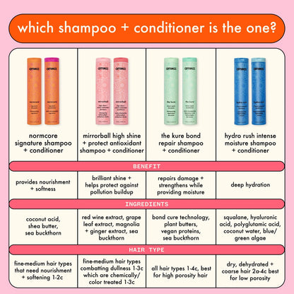 Amika Mirrorball High Shine + Protect Antioxidant Shampoo chart