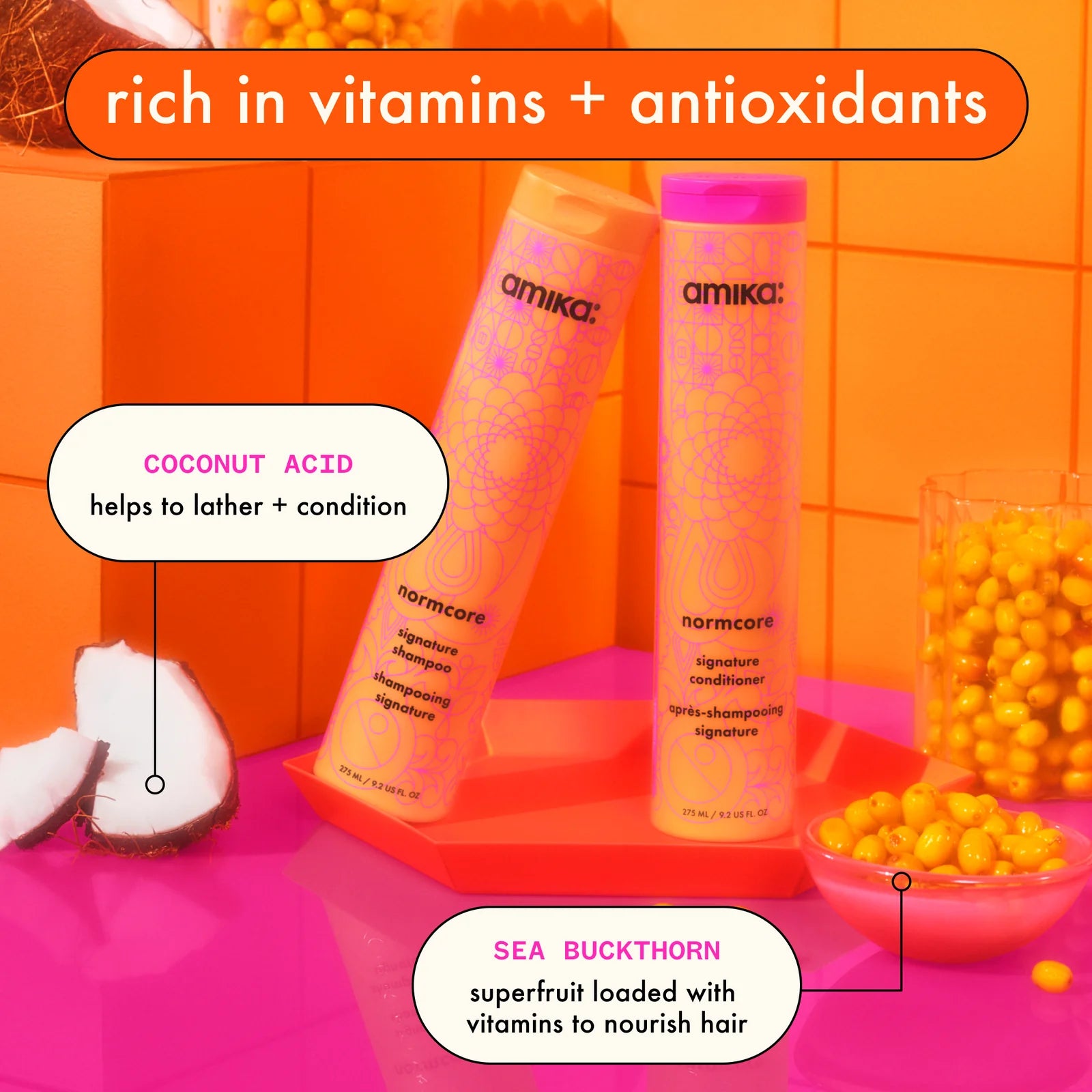 Amika Normcore Signature Shampoo perks