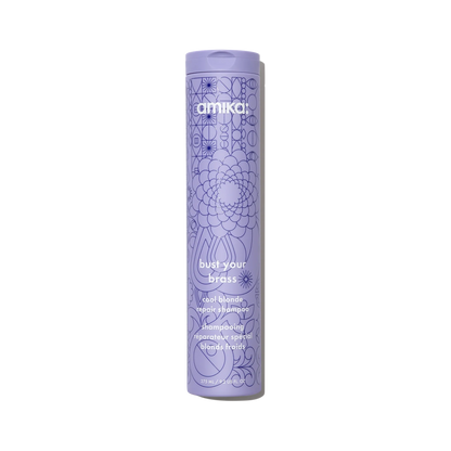 Amika Bust Your Brass Cool Blonde Repair Shampoo Salon Blissful - bottle