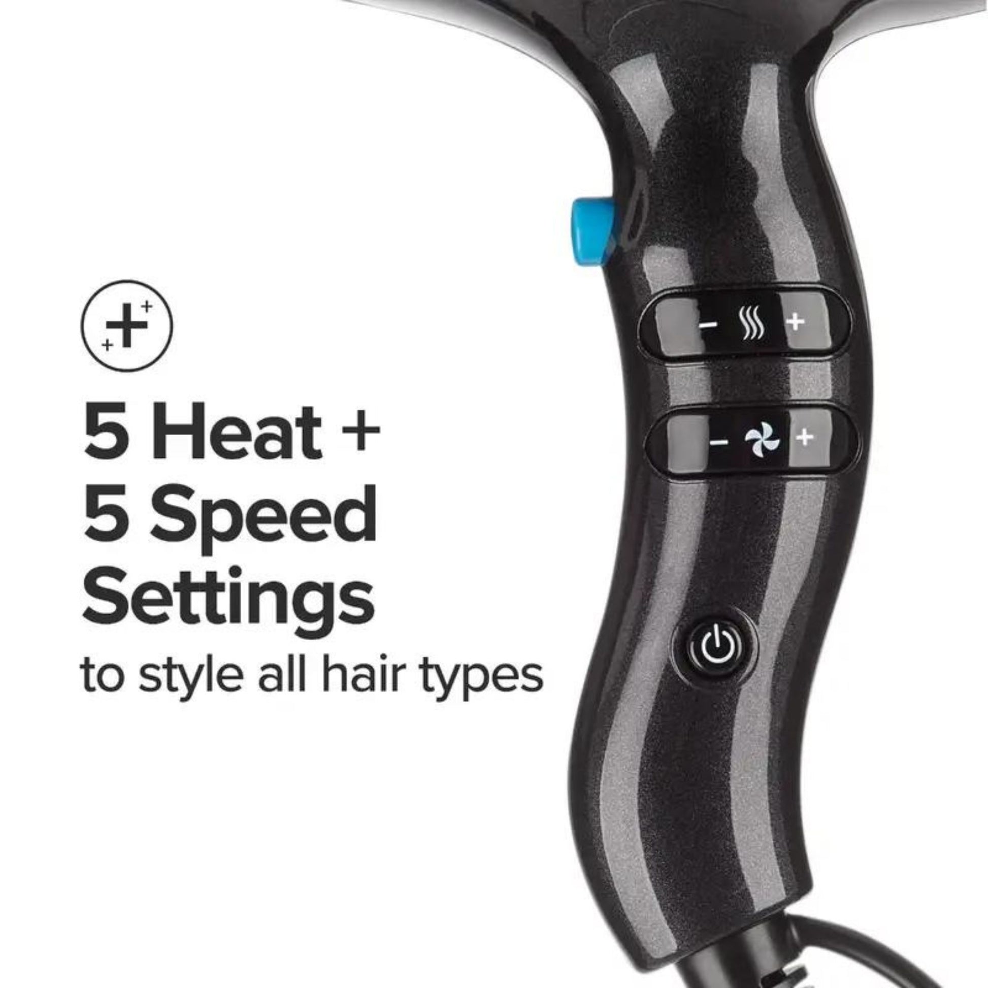 Express Ion Dry+ Hair Dryer - Salon Blissful - Paul Mitchell - heat speed buttons