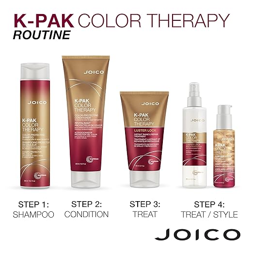  Salon Blissful - Joico K-PAK Color Therapy Luster Lock Treatment routine line up