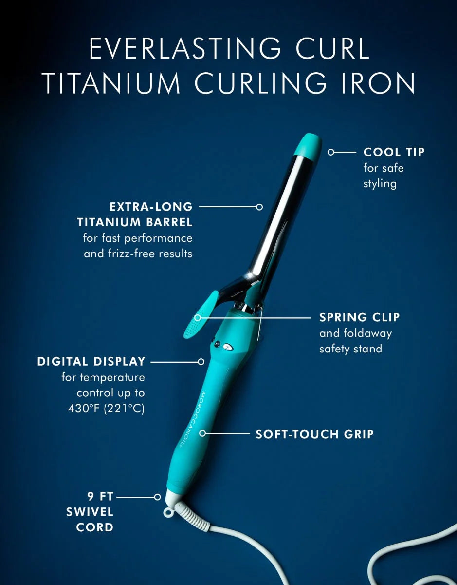 Salon Blissful -Moroccanoil -Everlasting Curl Titanium Curling Iron