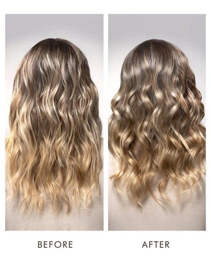 Salon Blissful -Moroccanoil -Luminous Hairspray Medium before and after 