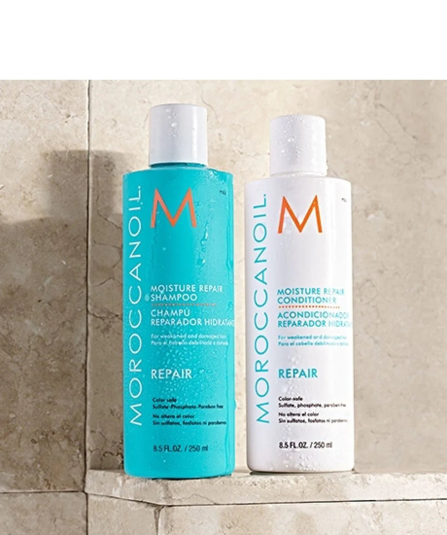 Salon Blissful -Moroccanoil -Moisture Repair Shampoo bottles