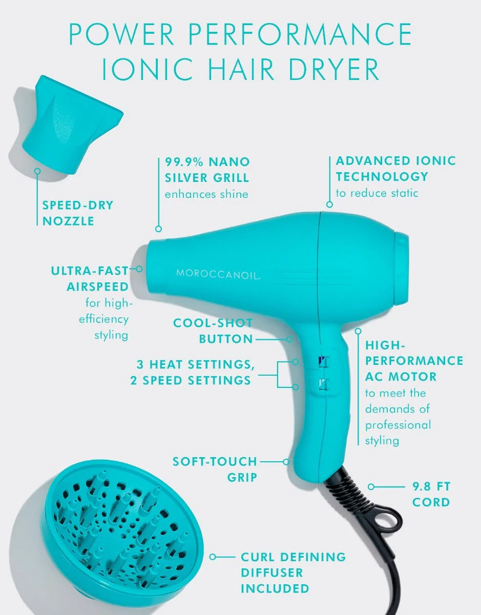 Salon Blissful -Moroccanoil -Power Performance Ionic Hair Dryer