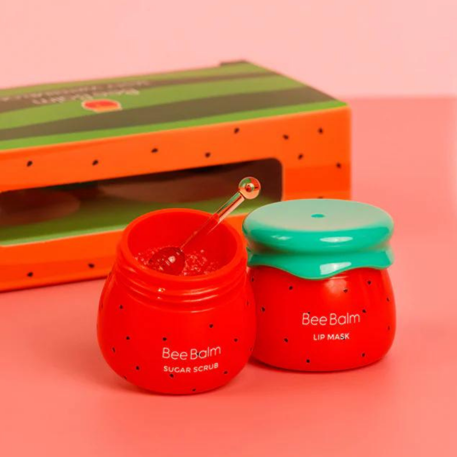 Salon Blissful - My Bee Balm Watermelon Lip Mask + Sugar Scrub Set