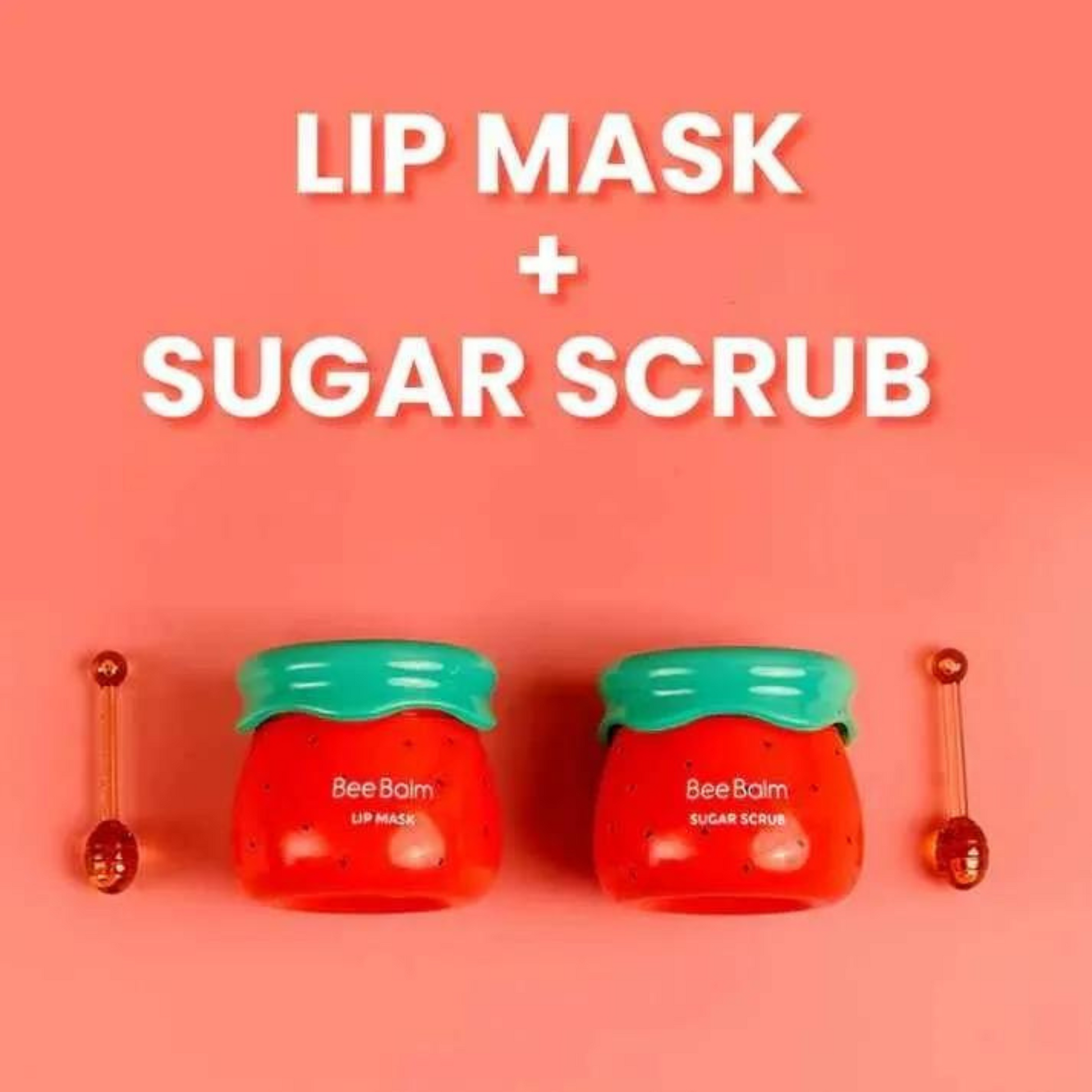 Salon Blissful -My Bee Balm Watermelon Lip Mask + Sugar Scrub Set