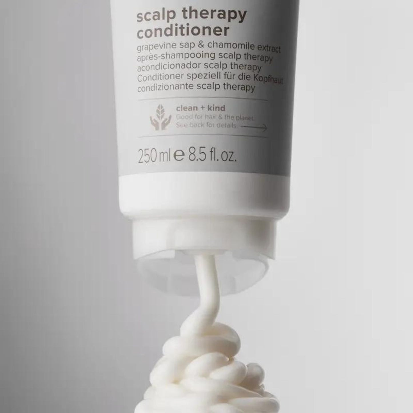 Clean Beauty Scalp Therapy Conditioner - Salon Blissful - product squeeze to show texture