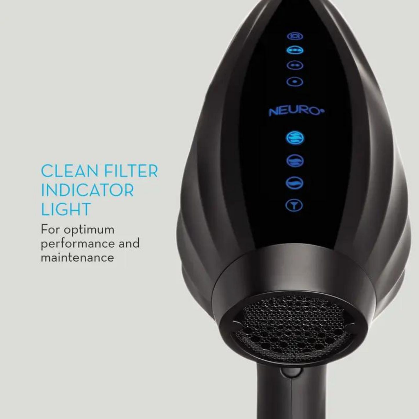 Salon Blissful - Salon Blissful - Paul Mitchell -Neuro Grip Hair Dryer - filter indicator light close up