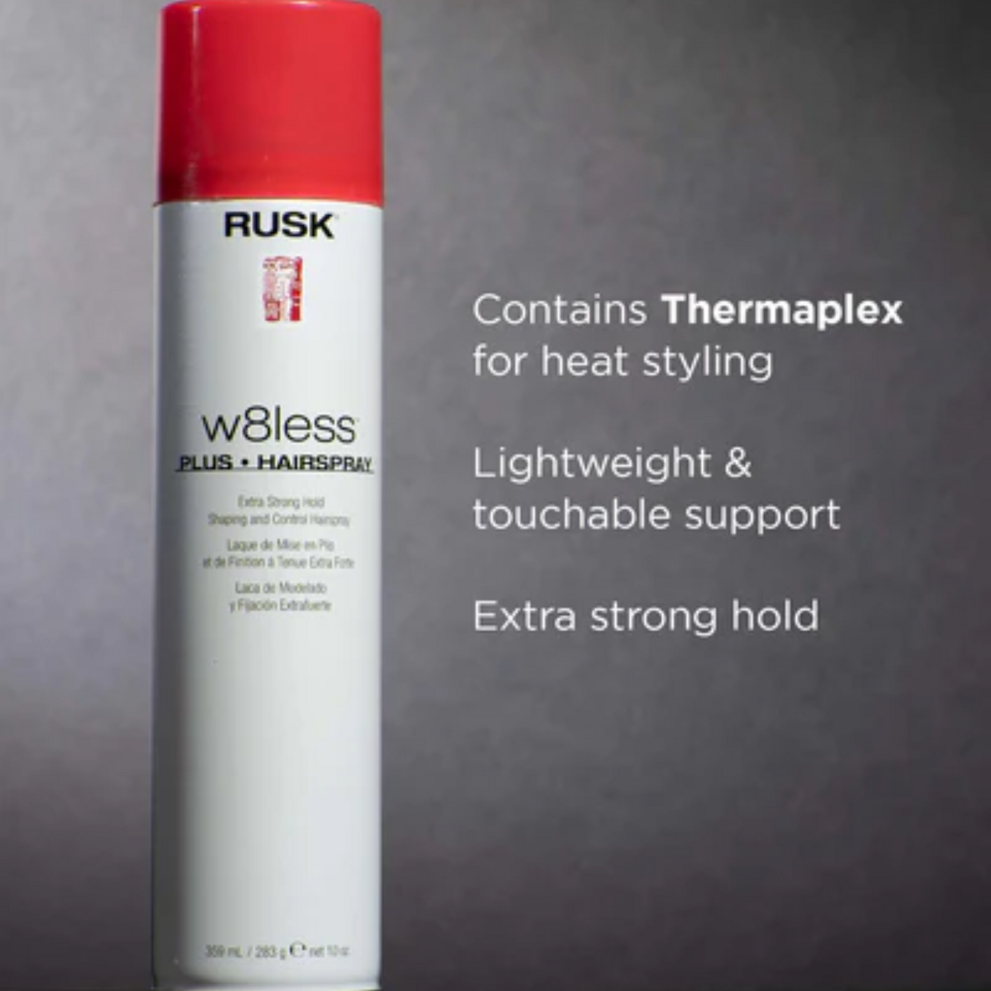 Salon Blissful - RUSK-DESIGNER COLLECTION W8LESS PLUS - EXTRA STRONG HAIRSPRAY