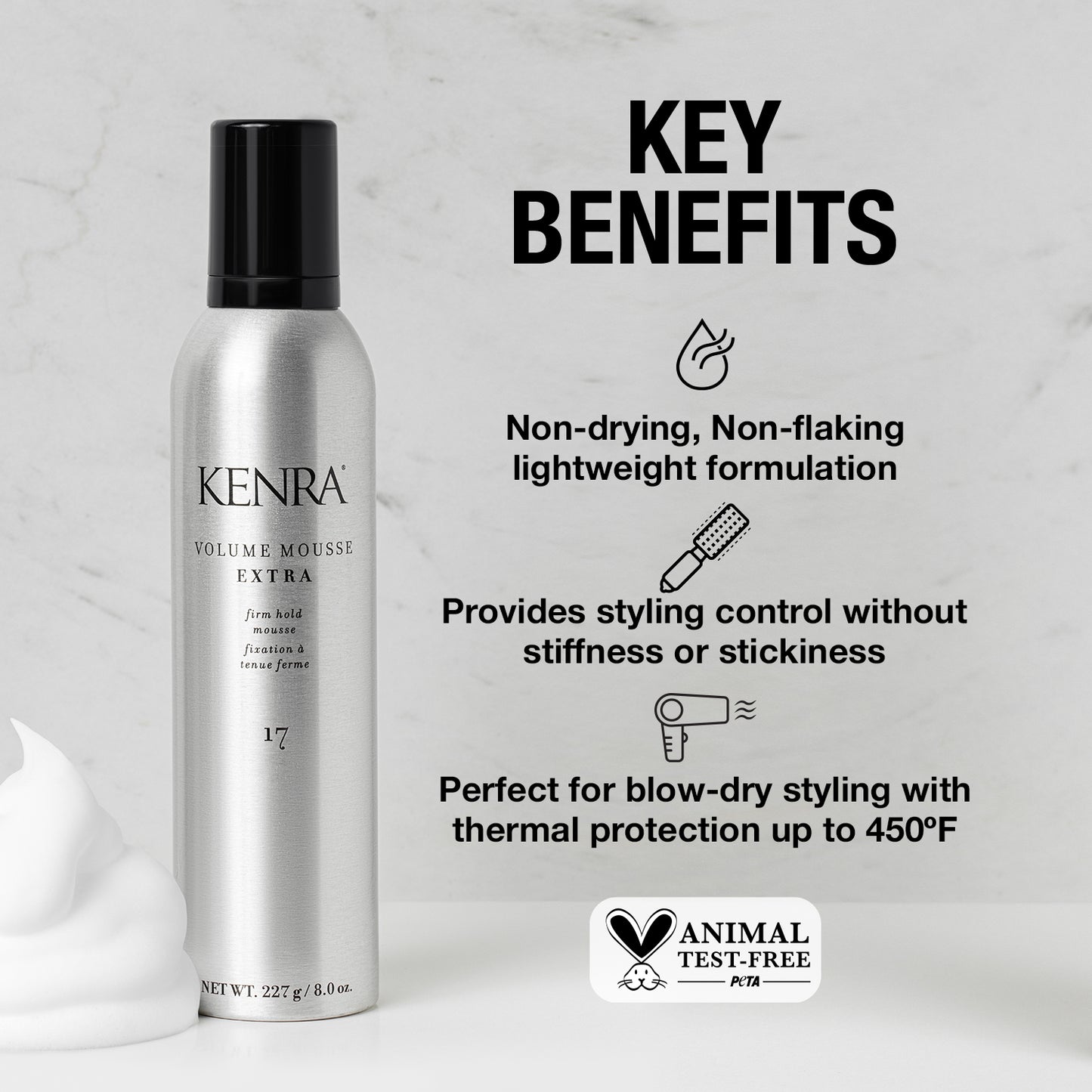 Salon Blissful - Kenra Volume Mousse Extra 17 benefits