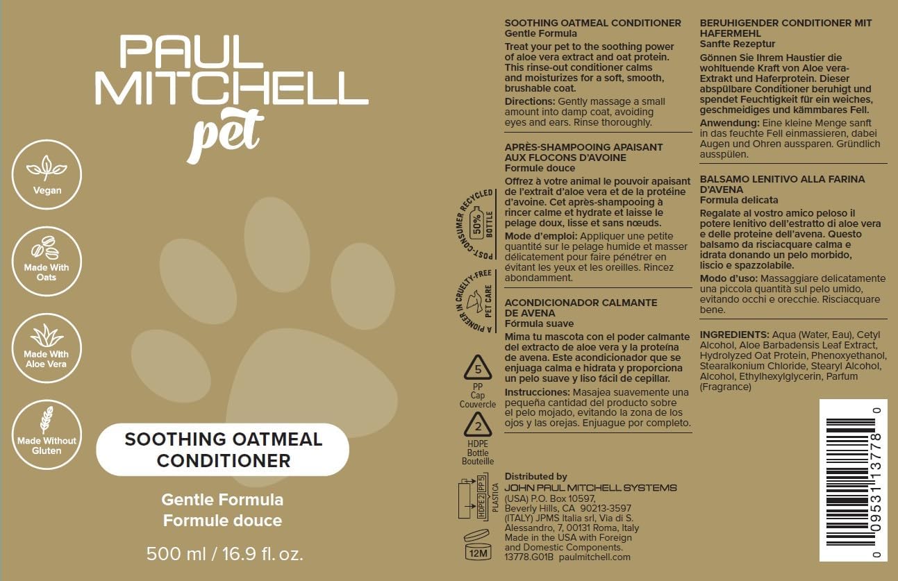 Paul Mitchell Soothing Oatmeal Conditioner (Pet)