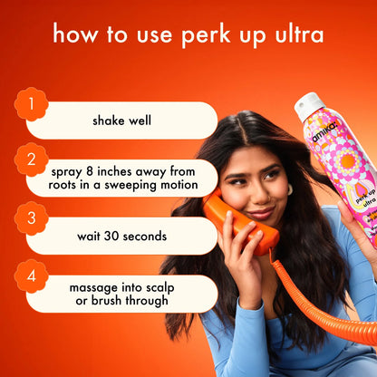 Amika Perk Up Ultra Oil Control Dry Shampoo Salon Blissful  steps