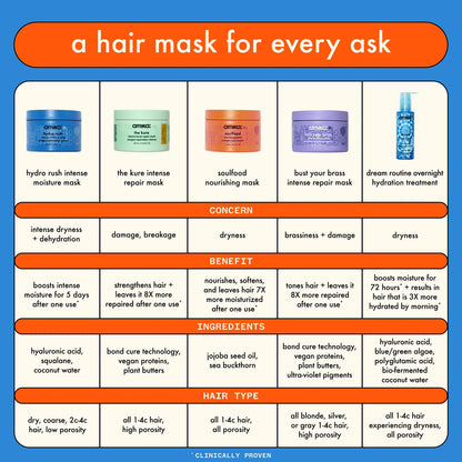 Amika Soulfood Nourishing Hair Mask chart