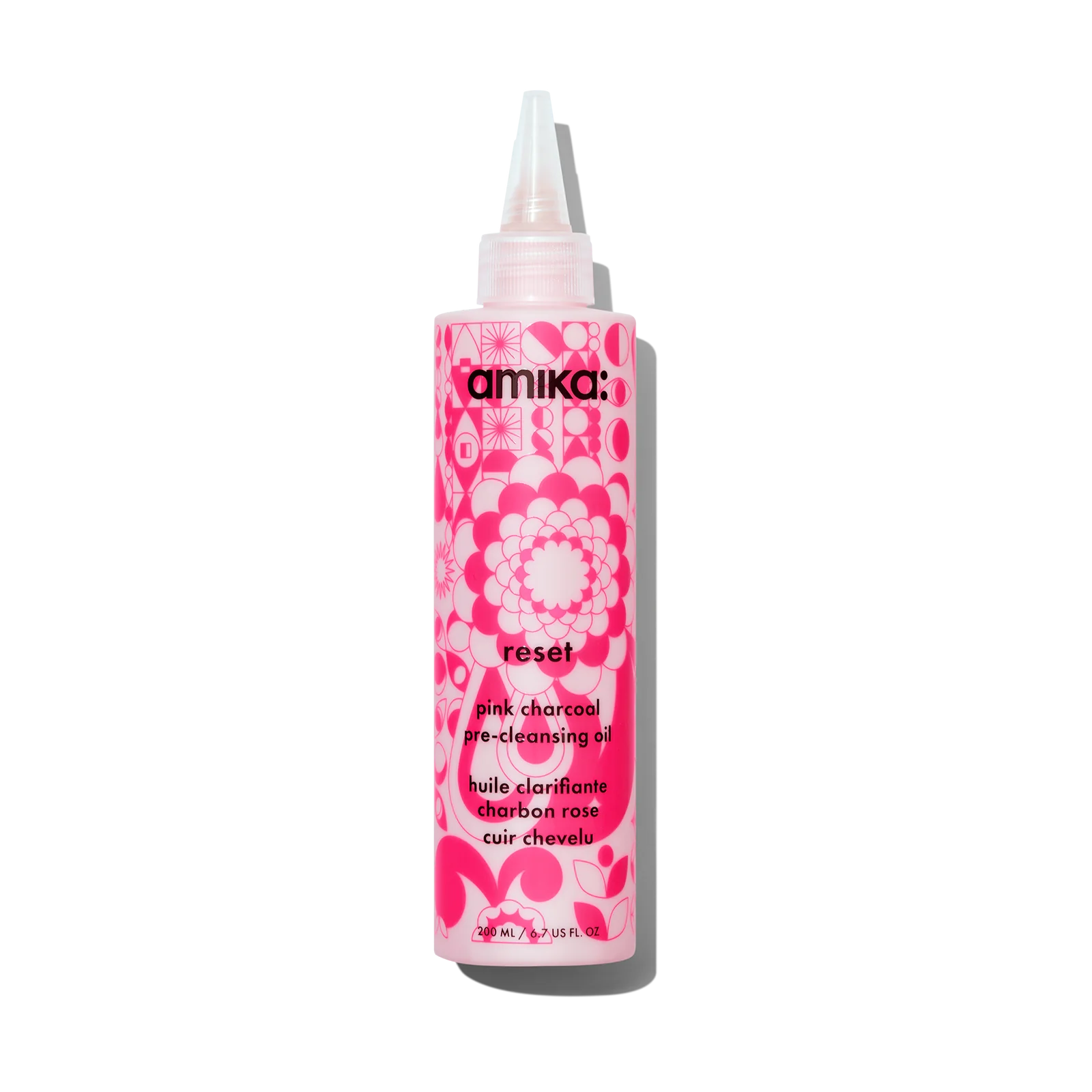 Amika Reset Pink Charcoal Scalp Cleansing Oil bottle